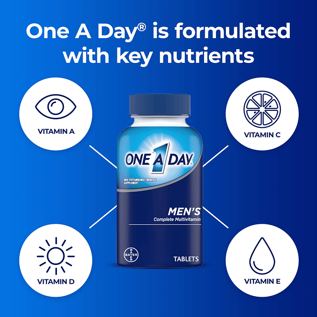 One A Day Multivitamínico para hombres, tableta suplementari