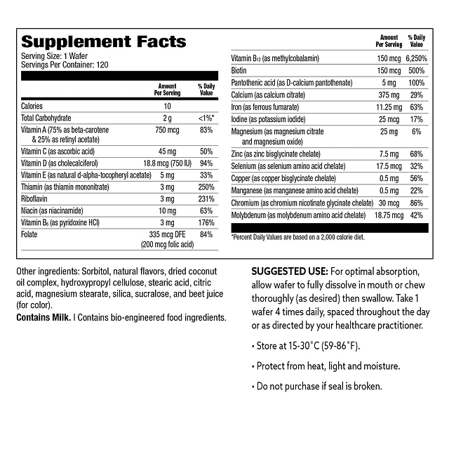 Multivitamina bariátrica todo en uno con 375 mg de citrato d