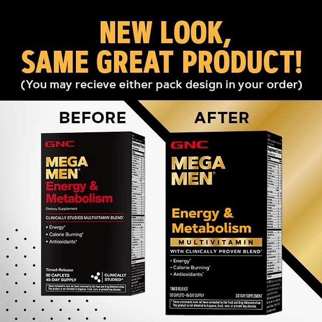 Mega Men Multivitamínico para energía y metabolismo 90 cápsu