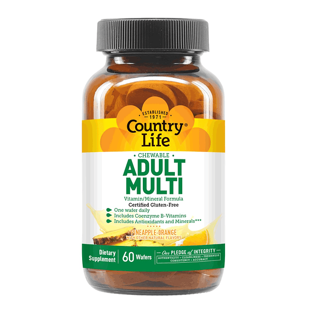 Multivitamínico masticable para adultos con coenzima B, vita