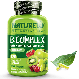 Complejo de vitamina B con metil B12, folato de metilo, vita