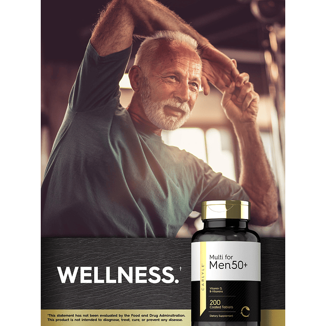 Multivitamina para hombres mayores de 50 años | 200 unidades