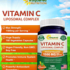 Complejo liposomal de vitamina C Suplemento de 1500 mg 180 c