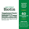 Biotina, suplemento vitamínico, apoya el metabolismo para la