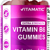 2 paquetes de vitamina B6 100 mg Sabor a bayas 60 gomitas a