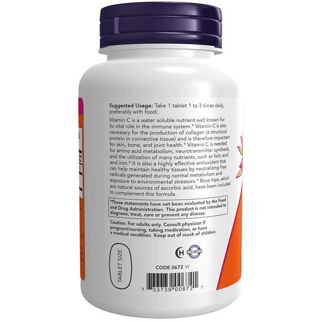 Suplementos, vitamina C-500 con escaramujo, protección antio