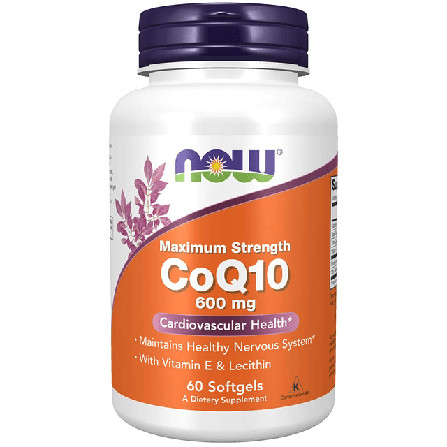 Suplementos, CoQ10 600 mg, potencia máxima con vitamina E y