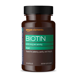 Biotina vegana 5000 mcg Cabello, piel, uñas, 130 cápsulas (s