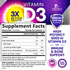 Vitamina D3 Gomitas Vitaminas extra fuertes 5000 UI (125 mcg