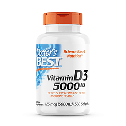 Doctor's Best Vitamina D3 5000 UI para huesos, dientes, cora