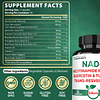 Suplemento NAD+ con nicotinamida liposomal ribósido 900 mg N