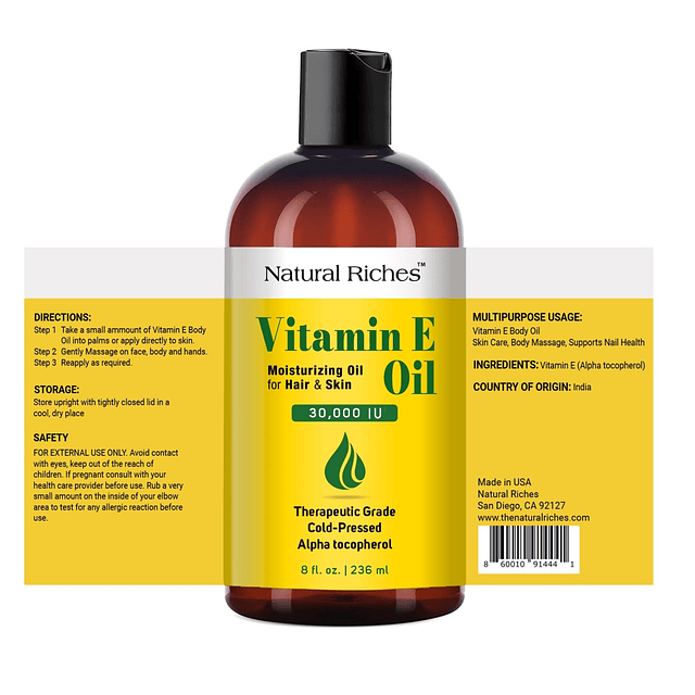 Aceite de vitamina E de riquezas naturales | Aceite de vitam