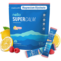 Mezcla de bebida en polvo Supercalm, limonada de frambuesa,