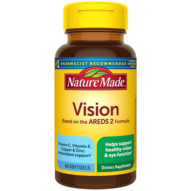 Vision basado en la fórmula AREDS 2, vitaminas para los ojos