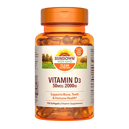 Vitamina D3 2000 UI cápsulas blandas, apoya la salud ósea, d