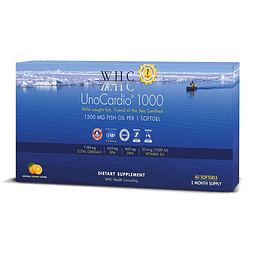 , Aceite de pescado UnoCardio 1000, 1300 mg de aceite de pes