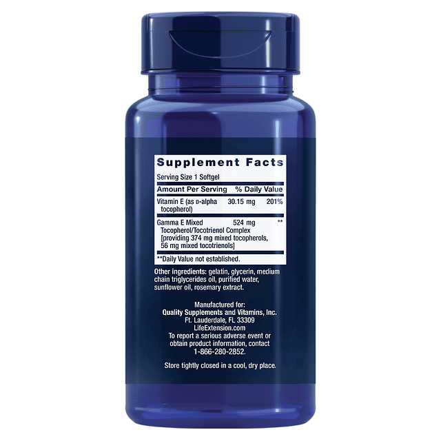 Gamma E Tocoferoles y tocotrienoles mixtos Espectro completo