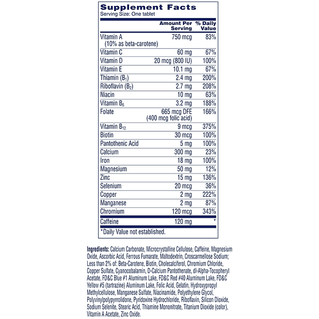 Multivitamínico de metabolismo activo para mujeres One A Day