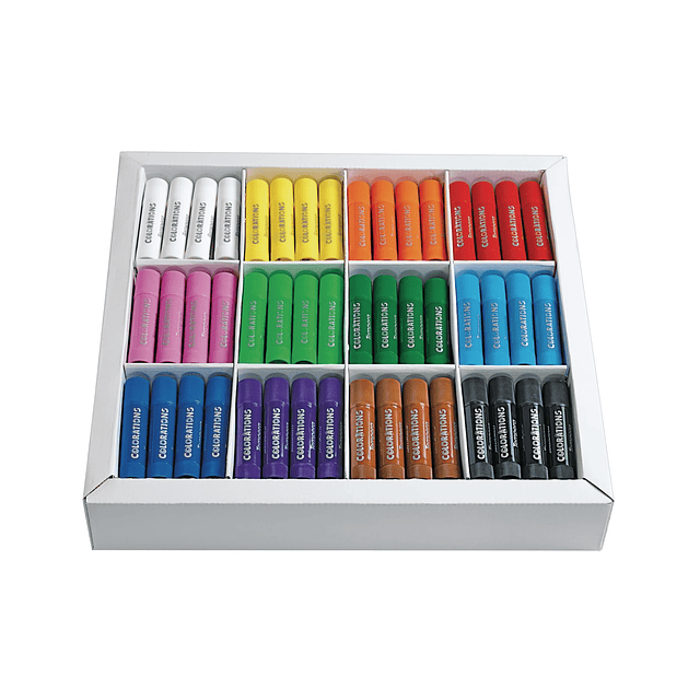 Tempera Paint Sticks, 144 piezas, 12 colores, no tóxico, sum