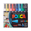 Rotulador de pintura POSCA, punta fina, juego de 8 (PC-3M8C)