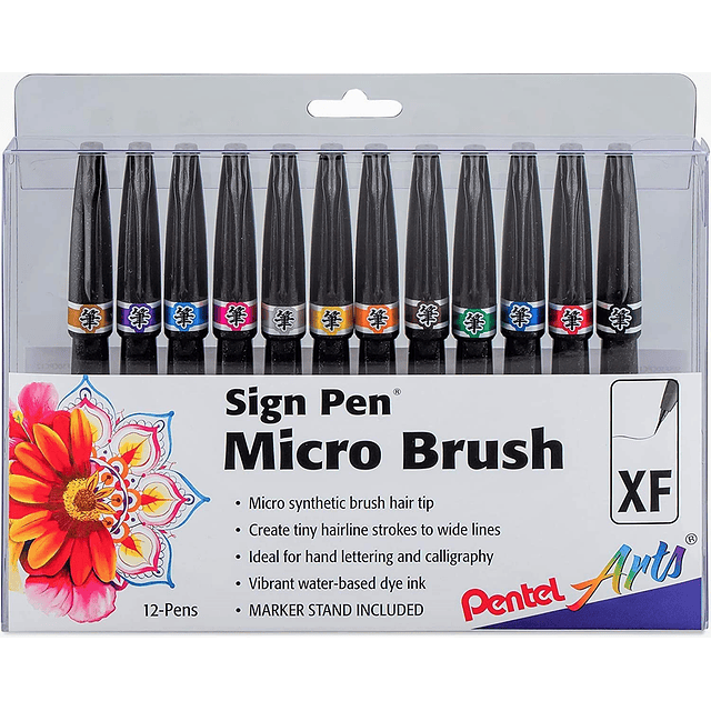 Arts Sign Pen punta de micro pincel, colores surtidos (A/B/C