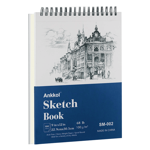 Cuaderno de bocetos de 9" x 12", cuaderno de bocetos de tapa