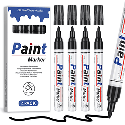 Blcak Paint Pens Marcadores de pintura permanentes – Paquete