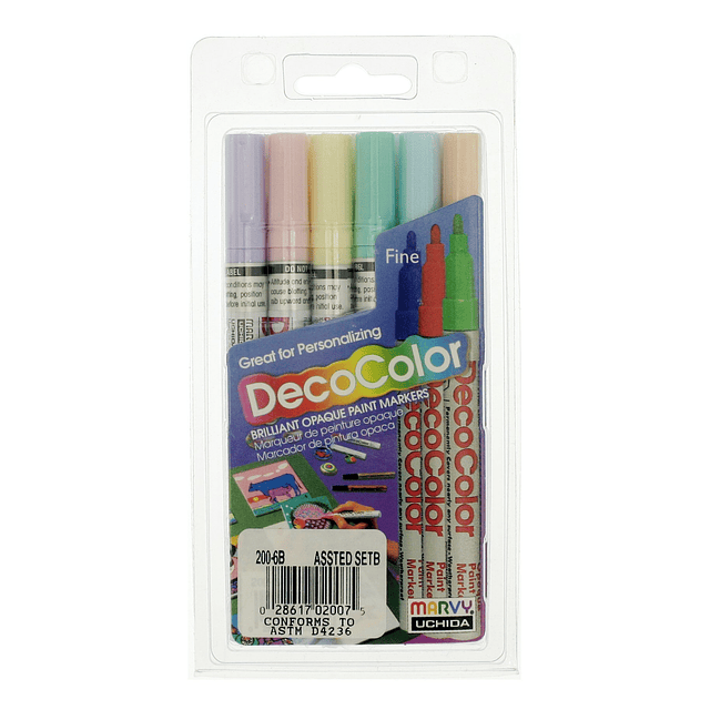 Uchida 200-6B Decocolor Juego de marcadores de pintura de pu