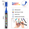 Rotuladores de pintura, 12 colores a base de aceite, imperme