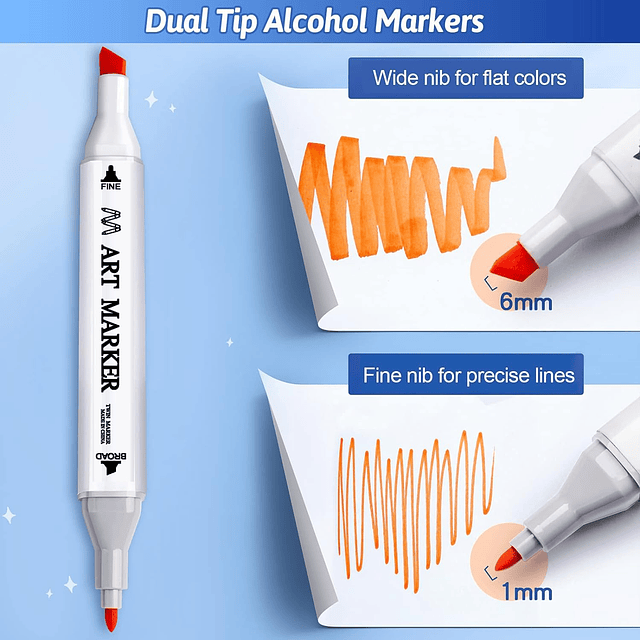 130 colores marcadores de alcohol de doble punta, juego de m