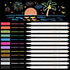 Rotuladores metálicos de punta fina, juego de 12 colores sur