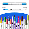 Marcadores de punta de pincel de 36 colores para colorear ad