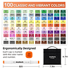 marcadores de alcohol de 100 colores, juego de marcadores, m