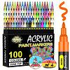 100 colores bolígrafos de pintura acrílica para pintura rupe