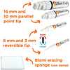 Dibujo Marcadores de Tiza Blanca Paquete de 4 - Puntas Rever