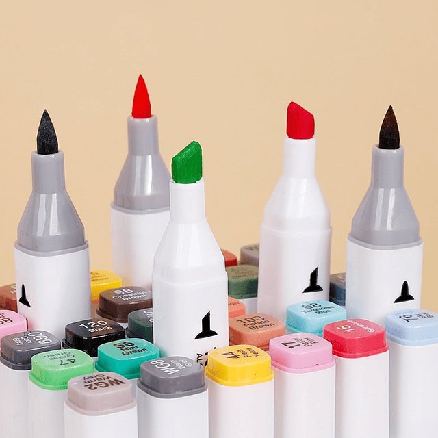 Art Markers, 120 colores marcadores de arte permanentes de d