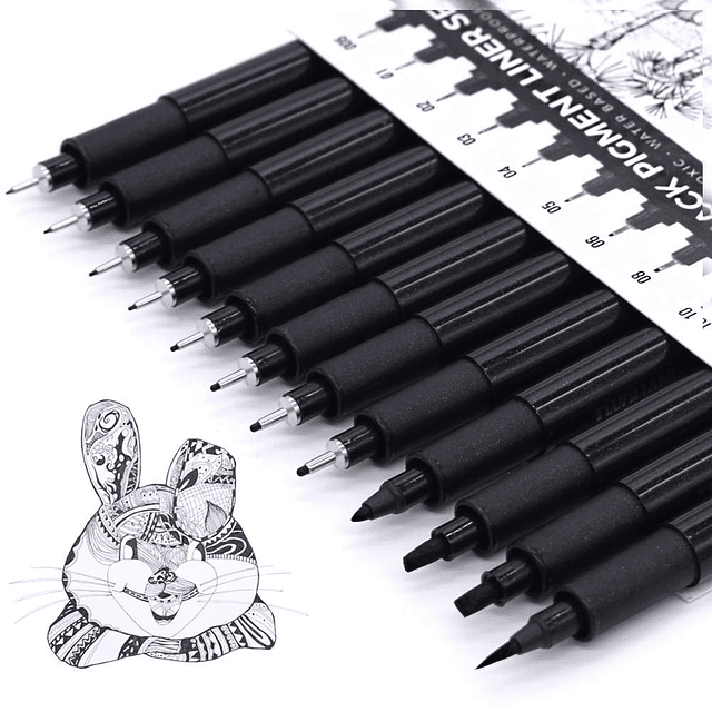 Bolígrafos artísticos, bolígrafos de tinta Fineliner, juego