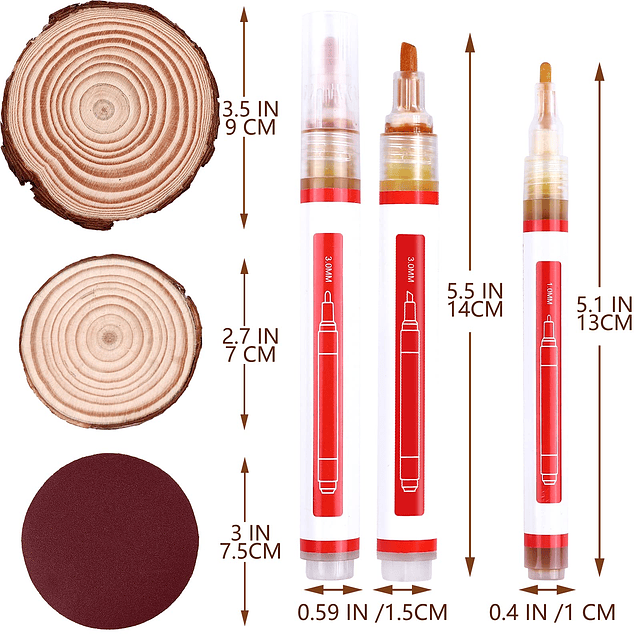 Juego de bolígrafos para quemar madera con 6 rotuladores Sco