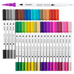 Rotuladores de doble pincel para libros para colorear, marca