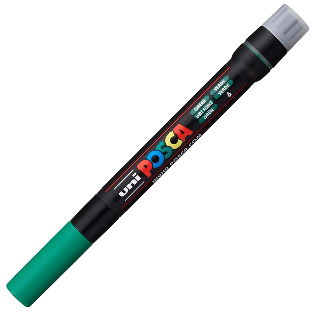 Posca Art Paint Marker (PX146621000), verde, pincel pcf-350