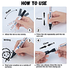 4 rotuladores de pintura de colores en múltiples superficies