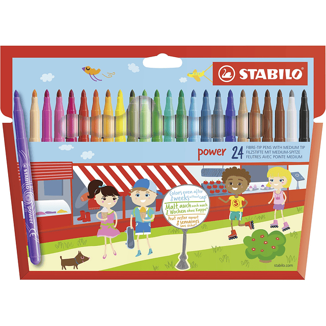 Stabilo 015187 Power Wallet bolígrafos para colorear, juego