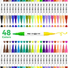 Marcadores de pintura acrílica de 48 colores, punta doble me