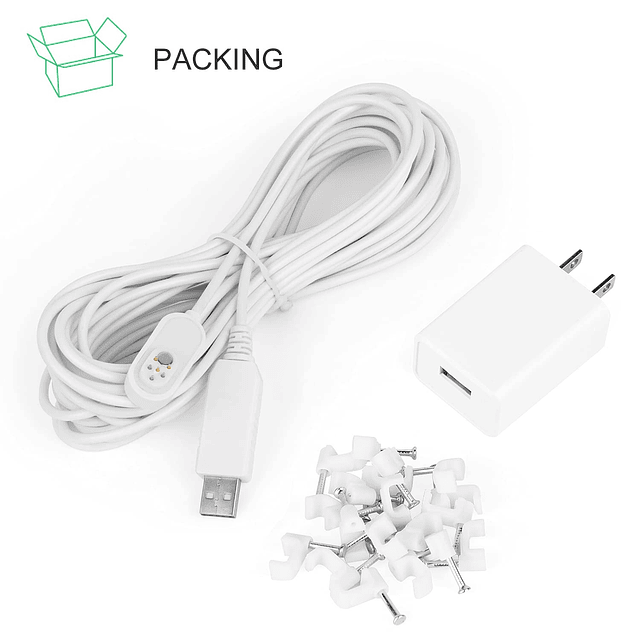 Cable de carga magnético de 30 pies para Arlo Pro 3, Pro 3 F