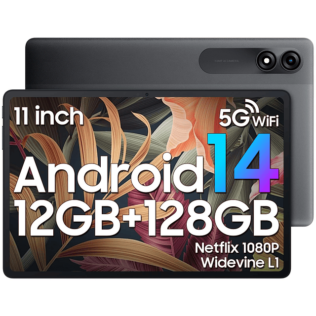 Tablet Tablets Android 14 de 11 pulgadas, 90WiFi con 12GB128