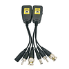 4 pares de conectores Balun de vídeo HD Alimentación de dato