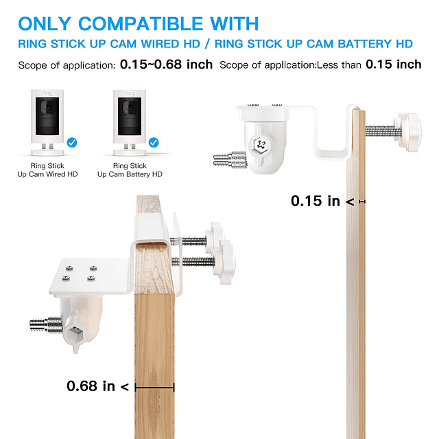 Soporte de canal para cámara de seguridad Stick Up Cam enchu