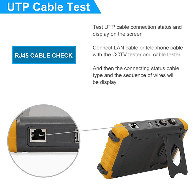 Probador de monitor CCTV 4 en 1 de 5 pulgadas, AHD/TVI/CVI/C