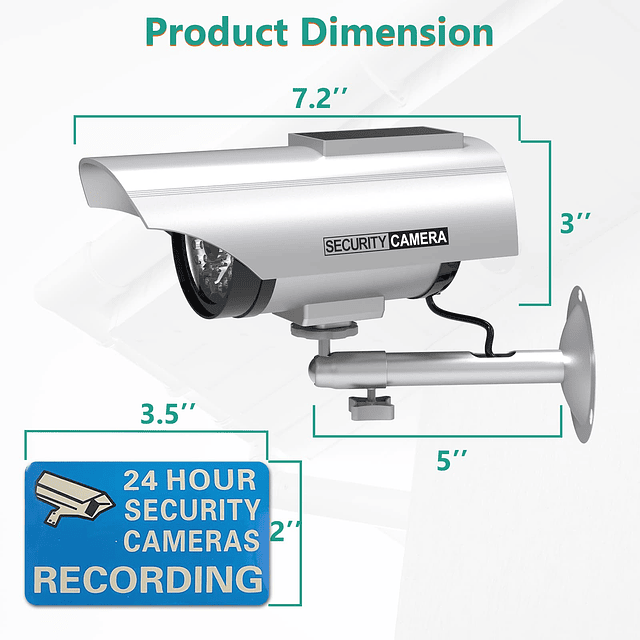 Paquete - 2 artículos: cámara falsa simulada y cámara falsa