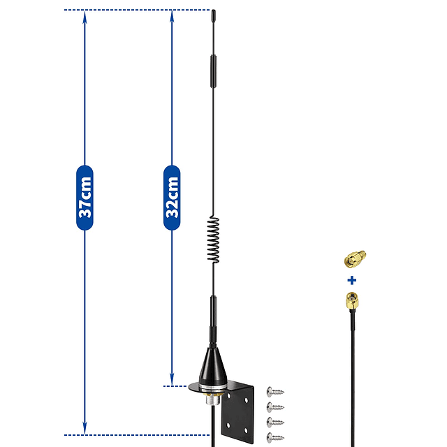 Bingfu Antena celular 4G LTE RP SMA 7dBi antena exterior paq